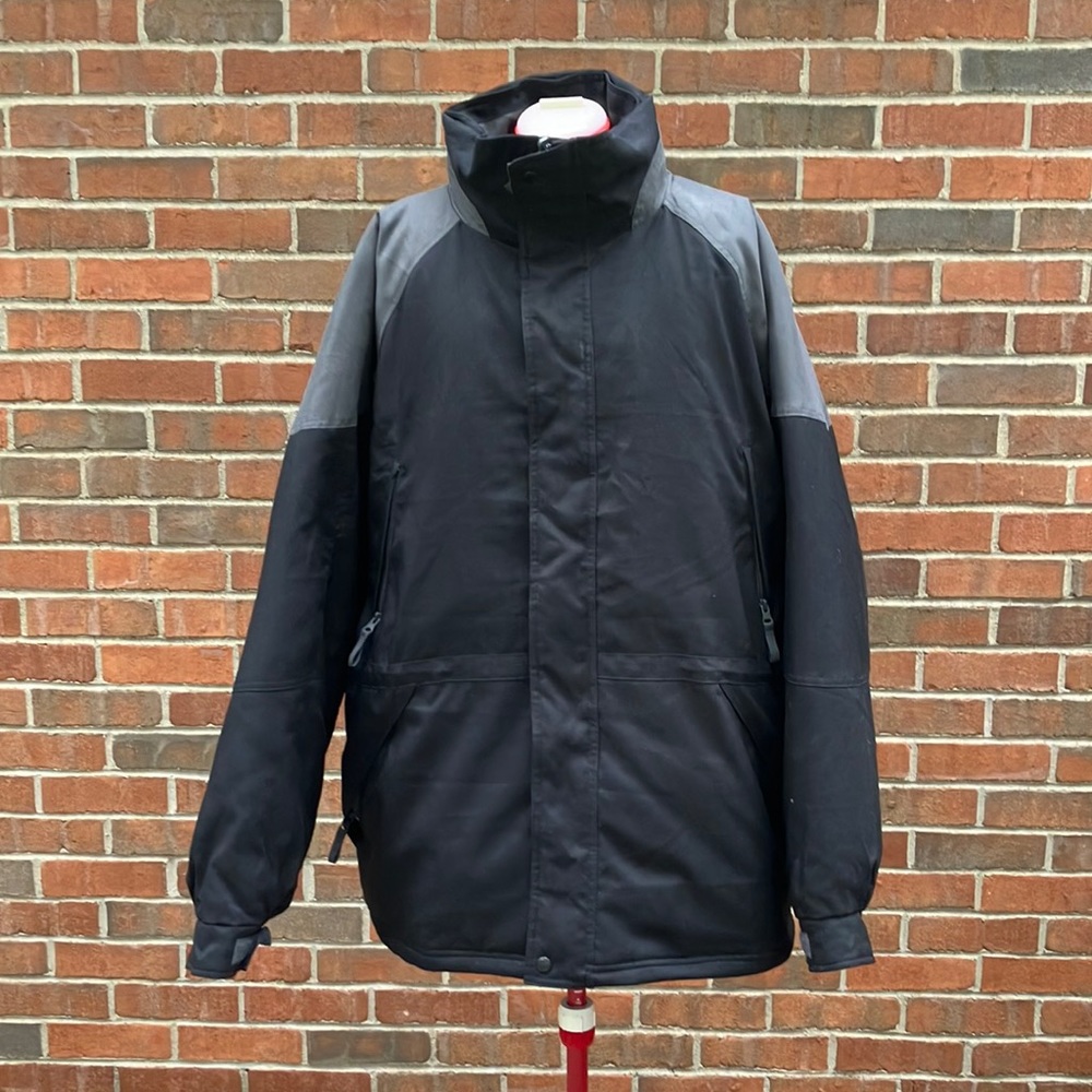 EUC sz 3X Maxam Mountain black and gray goose down coat parka